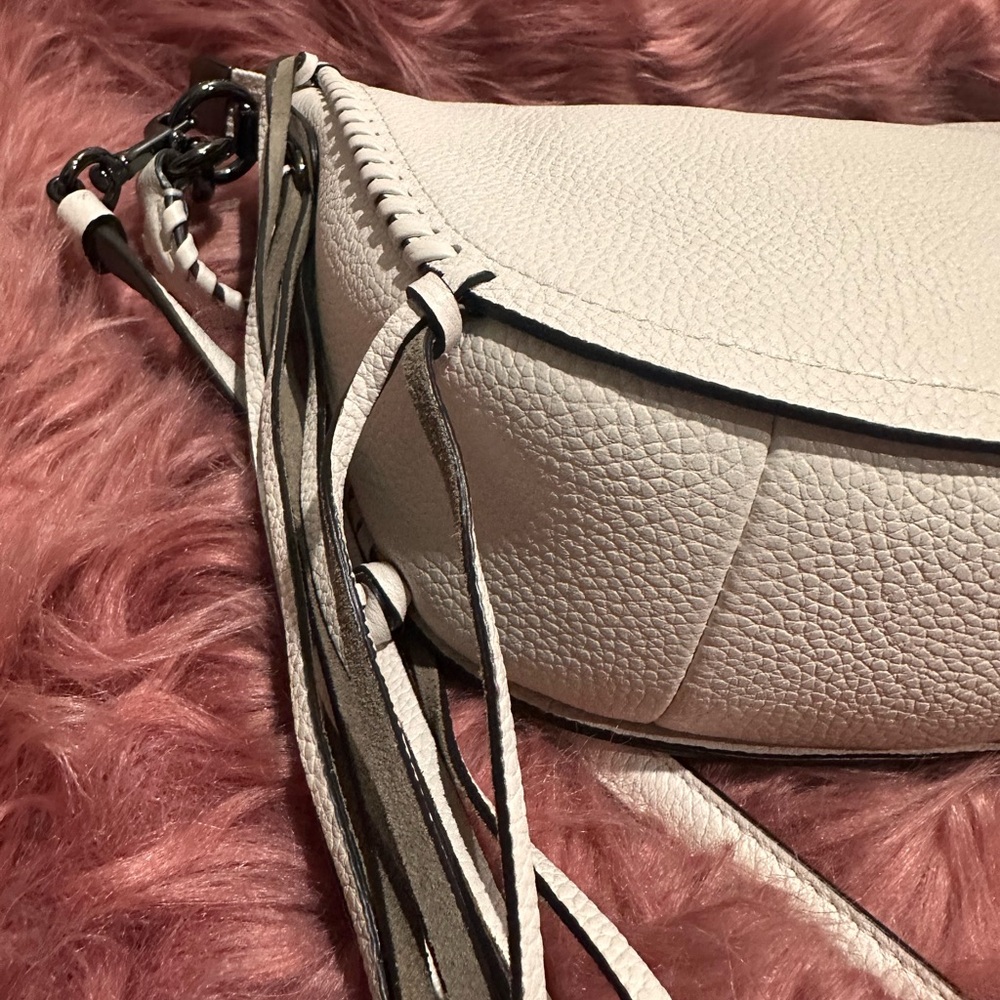NEW COACH Chelsea Chalk Fringe Shoulder Crossbody Purse Handbag Charm Tassle - Picture 7 of 16